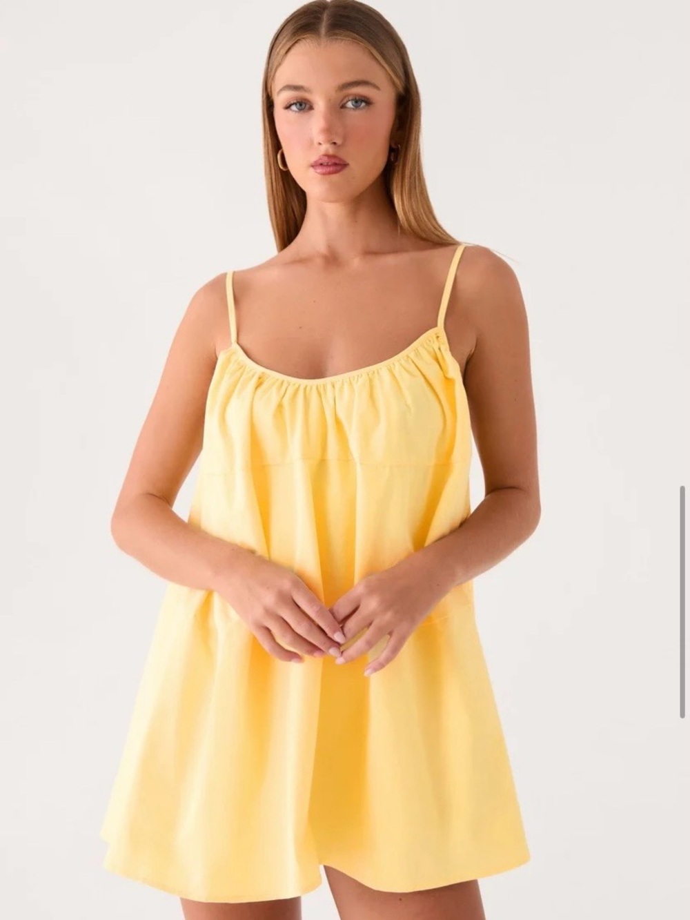 Peppermayo Yellow Lorima Mini Dress - Womens Size 6 - Picture 5 of 8